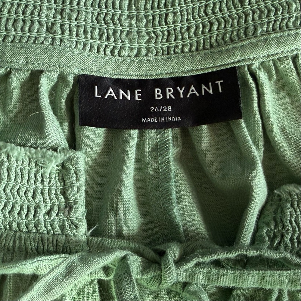 🌿 Lane Bryant Smocked Split-Neck Popover Blouse – Size 26/28 🌿 - Picture 7 of 9